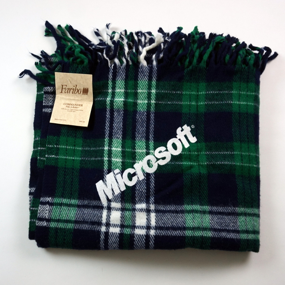 VTG 90s Microsoft Computers Plaid Deadstock NWT